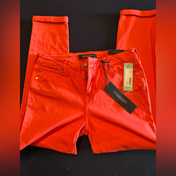 Liverpool Coral Women Capri Cropped Jeans 6/28 - Picture 3 of 7